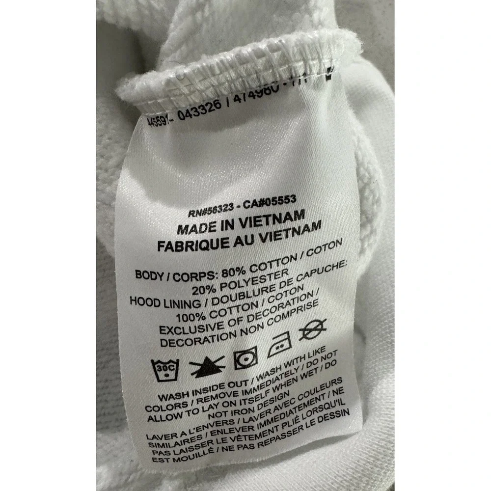 Nike Sportswear Hoodie Mens Small White Fleece Athleisure Swoosh Logo Sweatshirt
